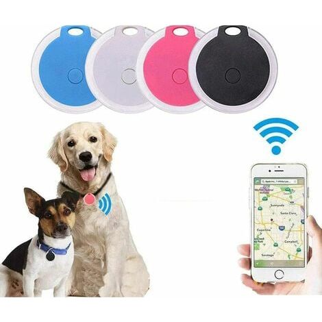 Rastreador GPS para perros, collar antipérdida, localizador de gatos con alarma para mascotas, perros, vehículos, niños y ancianos, mini SOS, navegación GPS para exteriores (negro).