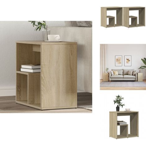 Tables d'appoint 2 pcs chêne sonoma 50x30x50 cm bois ingénierie - Table Basse - Meuble D'appoint - Table D'extrémité - Décoration Intérieure - Salon (1/5)
