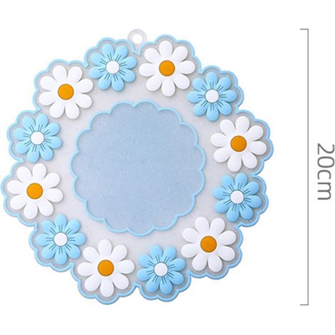5 mm Silikon-Isolieruntersetzer, Gänseblümchenblau, rutschfest, schwimmfest, Tischschutz (100 g)