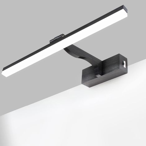 1 Applique Murale LED, Bras Réglable, Aluminium Noir, Pour Tableau Et Salle De Bain (1/5)