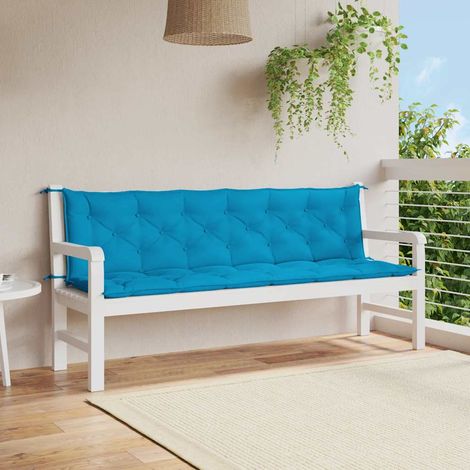 Gartenbank-Auflage Hellblau 200x(50+50)x7 cm Oxford-Gewebe