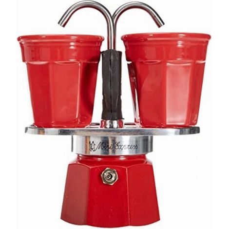 Bialetti Mini Express Caffettiera Rossa Compatta 100 ml