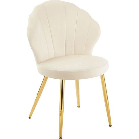 Sillas Comedor - Silla Virea Golden Terciopelo - Beige