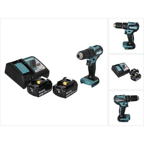 Makita DHP 483 RF 18 V 40 Nm Brushless Cordless Drill + 2x 3.0 Ah Batterie + Caricabatterie