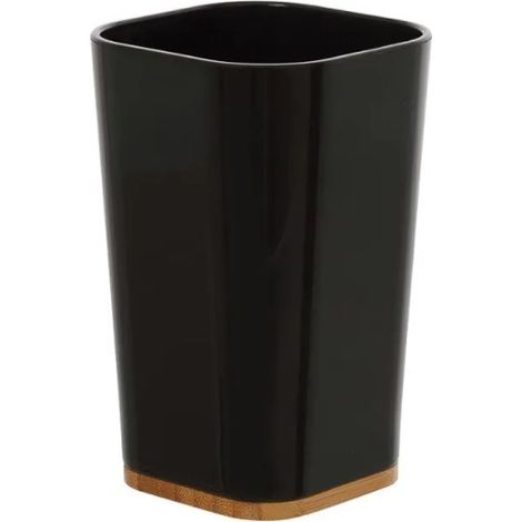 PORTASPAZZOLINI BAMBOO IN PLASTICA NERA (1/2)