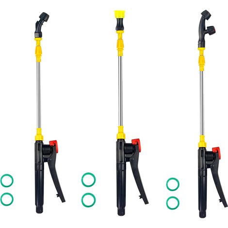 3 pulvérisateurs électrique, rallonge de 45 à 80 cm, pulvérisateur haute pression rétractables pour arrosage et lavage de voiture (1/5)