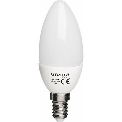 Vivida - E14 Candela LED SMD 5W 4000K  460lm