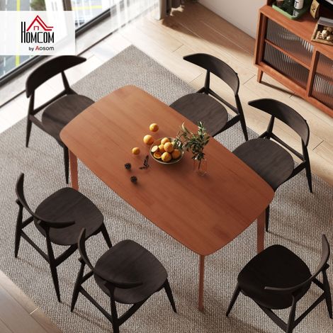 Table à manger style campagne 150x80 cm en bois finition marron