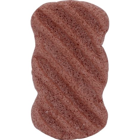 Éponge visage lavable réutilisable en fibre végétale, exfoliant doux, gant de bain portable rouge (1/5)