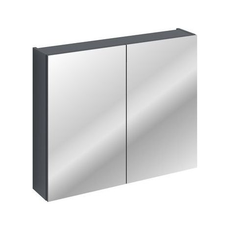 Cabinet en bois avec miroir Rosario Deep blue - Bleu indigo - H 65 x L 80 x P 17 cm - Livraison gratuite