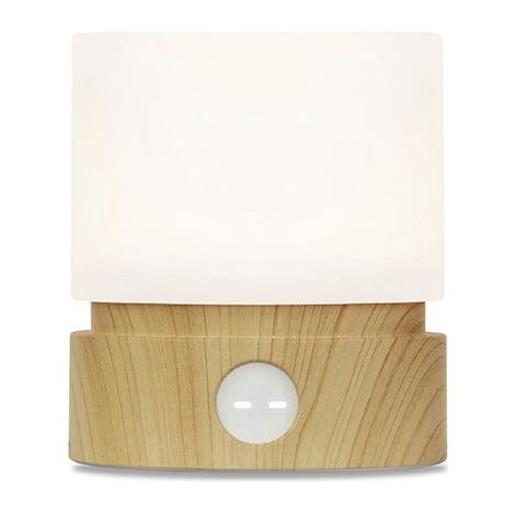 Veilleuse avec Minuterie, Petit lampe de Chevet de Table, LED Veilleuse Enfants, Veilleuse Bébé, Grain de Bois, Dimmable, Batterie, Rechargeable (1/5)