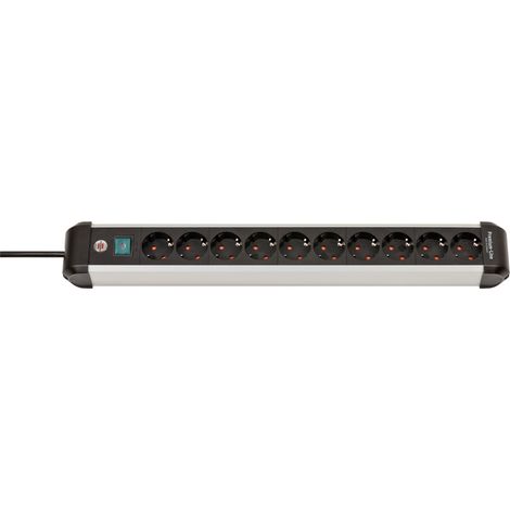 Brennenstuhl Premium-Alu-Line Steckdosenleiste mit Schalter 10-fach 3 m H05VV-F 3G1,5 - 1391030000 (1/5)