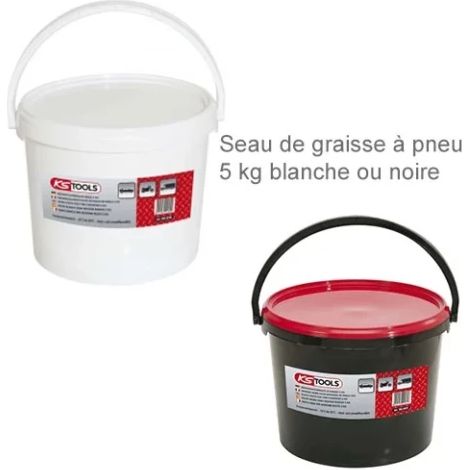 Seau de graisse à pneu blanche ou noire 5 Kg (1/3)