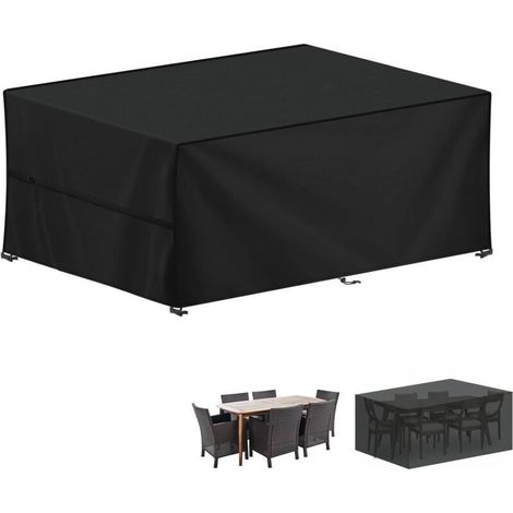 Gartenmöbelabdeckung, wasserdichte Schutzhülle aus 420D Oxford-Gewebe, geeignet für Gartenmöbel wie Tisch, Stuhl und Sofa, 210 x 110 x 75 cm (1/5)