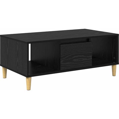 Maison Exclusive - Couchtisch Schwarz Eichen-Optik 90 x 50 x 26,5