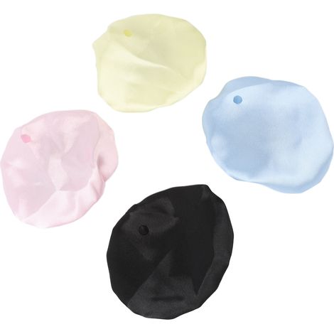 Ensemble de 4 Protections Élastiques pour Verres avec Fente pour Paille - Couvre-Boissons Anti-Insectes (Noir, Rose, Bleu, Jaune) (1/5)