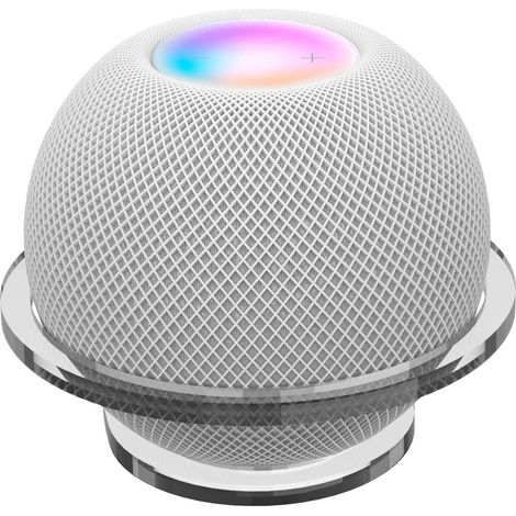 Jp02Y Mini-Halterung für Apple Homepod, transparente Halterung mit integriertem Kabelmanagement, Lautsprecherzubehör-Rack, für Küche, Bad und Schlafzimmer (Apple Homepod Mini, transparent) (1/5)