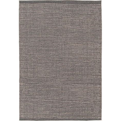 VIVARAISE - Tapis Vivaraise Tulla - Tapis décoratif structuré gris anthracite en jute et fibres recyclées (160 x 230 cm) (1/5)