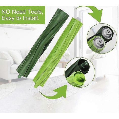 juegos de cepillos de rodillo de goma de repuesto para iRobot Roomba I3 I3+ I6+ I7 I7+ I8+ Plus E5 E6 E7 Va Edition 0703