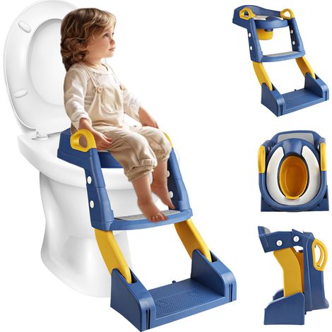Toilettentrainer Toilettenaufsatz WC Sitz Toilettensitz mit Treppe für Kinder