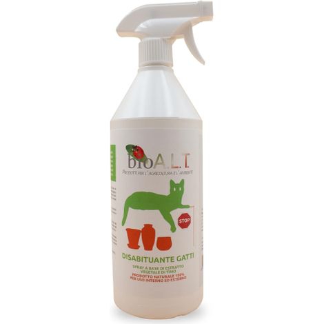 Bio ALT DISABITUANTE GATTI SPRAY Repellente Estratto vegetale interni esterni 1 LT (1/5)