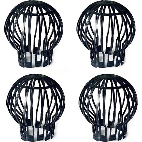 Filtres pour gouttières crapaudine – Lot de 4– Ø 6 cm – Installation rapide sans outil – Adaptable sur gouttières de Ø 60 à 100 mm - P. OUTILLAGE
