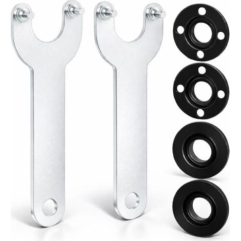 2PCS Accessoires de Meuleuse D'angle 125 mm avec 4 Disques Abrasifs, Outils pour Meuleuse, Accessoire de Serrage pour Meuleuse d'Angle, Adaptateur Meuleuse Angulaire 125 mm (1/5)