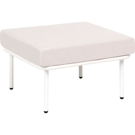 Garden Ottoman Light Beige with Cushion Module Modern Rustic Style BAUCINA (1/5)