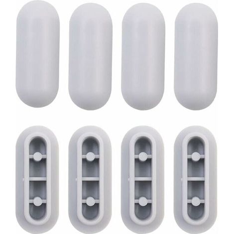 4Pcs Universal Toilet Seat Bumpers, Shock Absorbing Universal Toilet Seat Buffer Kit, Plastic Replacement Parts (1/5)