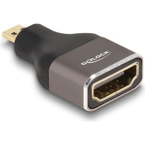 Delock 60079 HDMI Adaptateur [1x Micro HDMI™ - 1x HDMI femelle] or, gris (1/3)