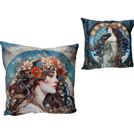 Carmani, almohada con relleno/cremallera - alfons mucha