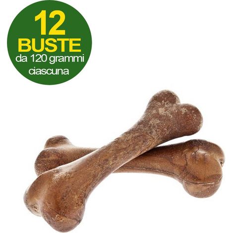 12 buste da 120 g: Snack Selvatico tacchino e prezzemolo per cani adulti di media taglia 12 buste da 120 g ciascuna