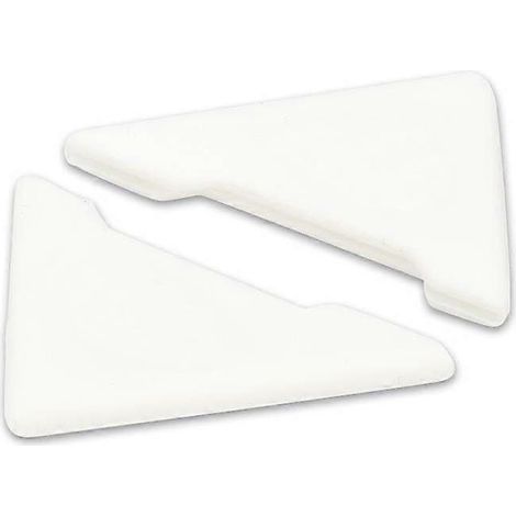 2 protections d'angle de portière de voiture anti-collision, protections triangulaires en silicone antirouille autocollant blanc de sécurité (1 paire) (1/5)