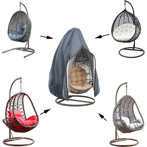 royaluxe - Housse de Chaise Suspendue de Jardin - Housse de Chaise Suspendue Oeuf Imperméable avec Fermeture Éclair, Housse de Chaise Suspendue de Jardin Housse de Chaise Suspendue de Jardin