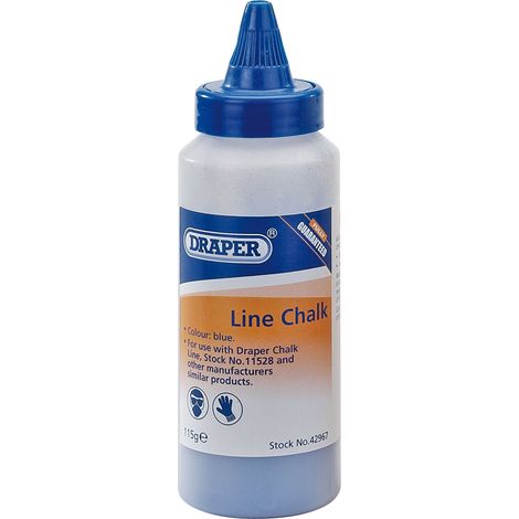 Draper Blue Chalk for Chalk Lines – 115g (4oz) in Plastic Bottle (1/5)