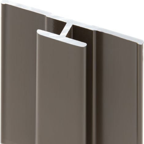 Schulte – Profilé de jonction pour panneau mural de douche 210 cm – Aluminium taupe – Installation rapide sans outils – Finitions impeccables