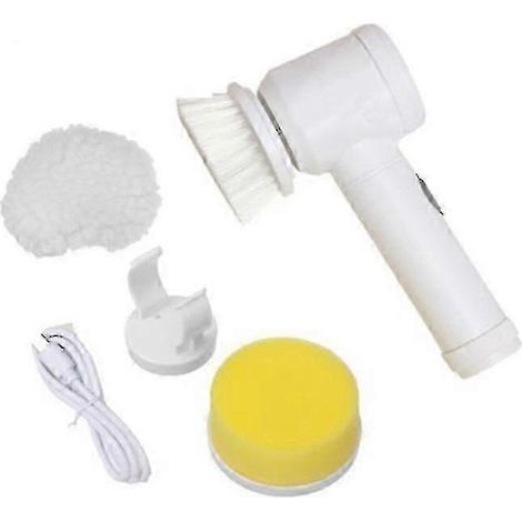 Brosse de nettoyage électrique portable rechargeable pour le nettoyage des éviers et lave-vaisselle, outils de nettoyage ménagers. (1/5)