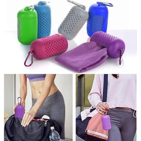 Lot de trois serviettes rafraîchissantes-microfibre-Rafraîchissement et séchage rapide pendant l'exercice