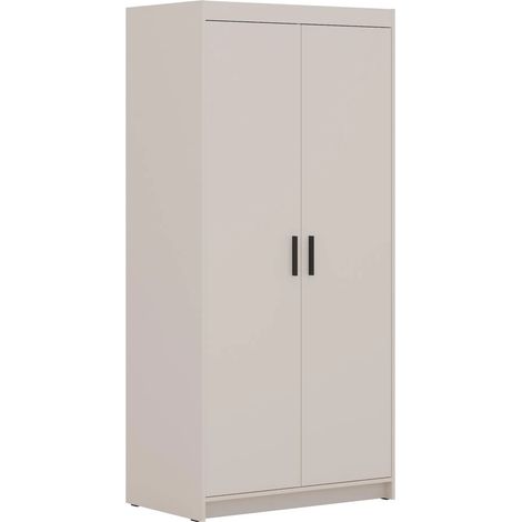 AX LIVING Beige Kleiderschrank Storicos 2T 89,7cm Breite, 2 türiger