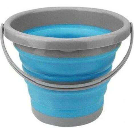Seau Pliable - Seau Portatif Usage Intérieur et Extérieur - Rangement Rétractable Idéal pour Camping Pêche Ménage Lessive Jardinage