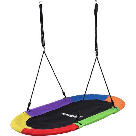 Altalena ovale XXL a nido, capacità 300 kg, altezza regolabile (1/5)