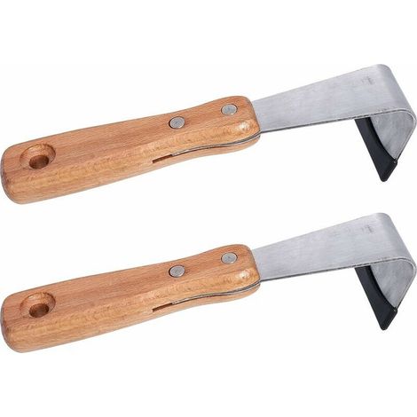 2Pcs Fissure Étrille Crevasse Désherbage Outil Fruits Arbre Écorce Grattage Cutters Jardinage Écorce Grattoirs Pelouse Cour Jardinage Outil ( Argent )- (1/5)