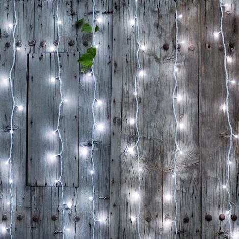 Rideau lumineux de Noël LED blanc pur 2 x 2 m connectable fenêtre (1/3)