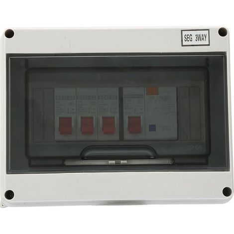 Unité de consommation de caravane de garage à 3 voies 63A 30mA RCD 3MCB 6a16a32A (1/5)