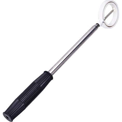 Récupérateur de balles de golf télescopique avec pince pratique - Outil de ramassage et collecteur (Blanc) (1/5)