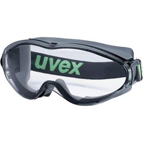 Uvex 9302290 Ultrasonic Planet Occhiali a mascherina Full Vision UV400 antigraffio antiappannamento resistente agenti chimici colore Antracite Giada