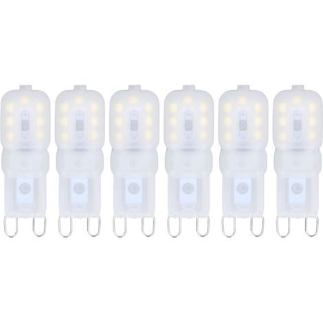 6Pcs G9 Ampoules LED Dimmable 3W Économie d'énergie 360 Degrés Ampoule pour Plafonniers et Lampes Suspendues Lumière Blanche 220-240V (1/5)