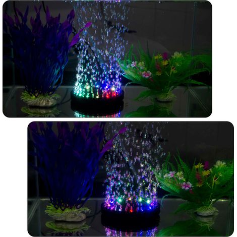 Lámpara LED de burbujas para acuario con aireador – Accesorio decorativo para estanques y fuentes – 10,5 cm y 12,5 cm (1/5)