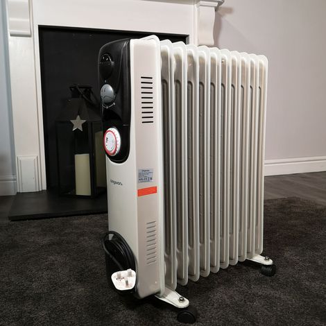 Kingavon Oil Filled 11 Fin 2.5kW Slim line Radiator Heater 24 Hour Timer OR101 by Kingavon (1/5)