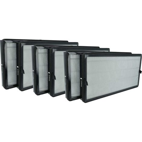 vhbw 6x Aktivkohlefilter kompatibel mit Kärcher AF 50 Luftreiniger - H13 Luftfilter Schwarz